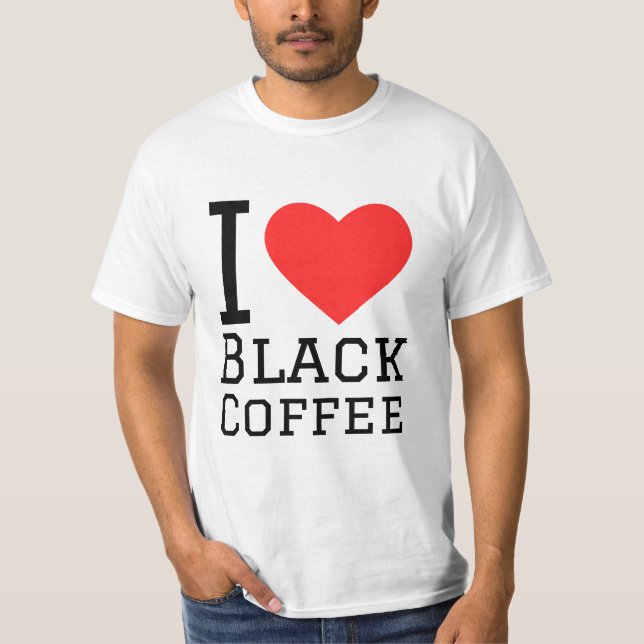 Camiseta Me encanta el café negro (Anverso)