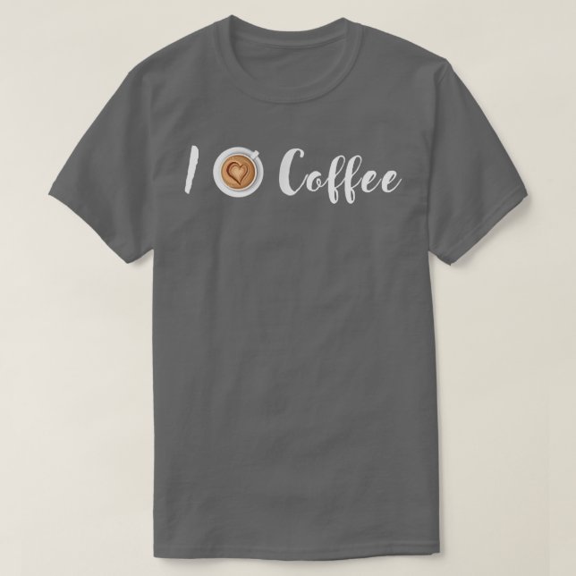 Camiseta Me encanta el café que me siento cómodo para beber (Diseño del anverso)