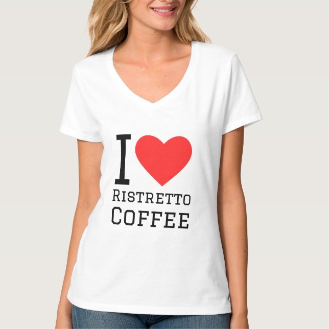 Camiseta Me encanta el café ristretto (Anverso)