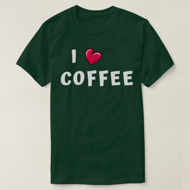 Camiseta Me encanta el café Tshirt Classic TShirt (Diseño del anverso)