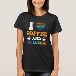 Camiseta Me encanta el café y la discapacidad de inclusión 