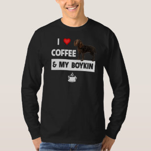 Camiseta Me Encanta El Café Y Mi Boykin Spaniel Mamá Papá P