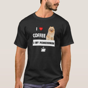 Camiseta Me Encanta El Café Y Mi Madre Pomerania Padre Masc
