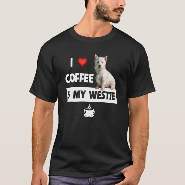 Camiseta Me Encanta El Café Y Mi Mamá Occidental Papá West  (Anverso)