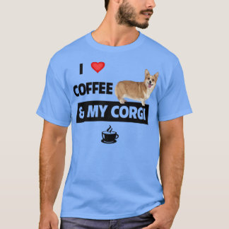 Camiseta Me Encanta El Café Y Mi Mascota Padre Corgi Papá P