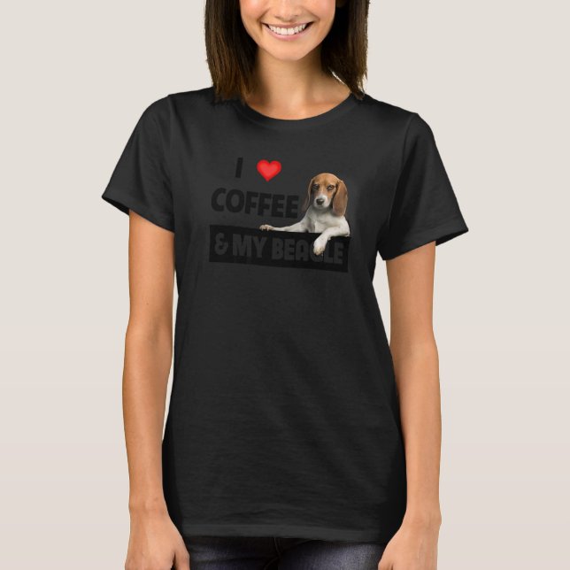 Camiseta Me Encanta El Café Y Mi Padre Mascota De Perro Bea (Anverso)
