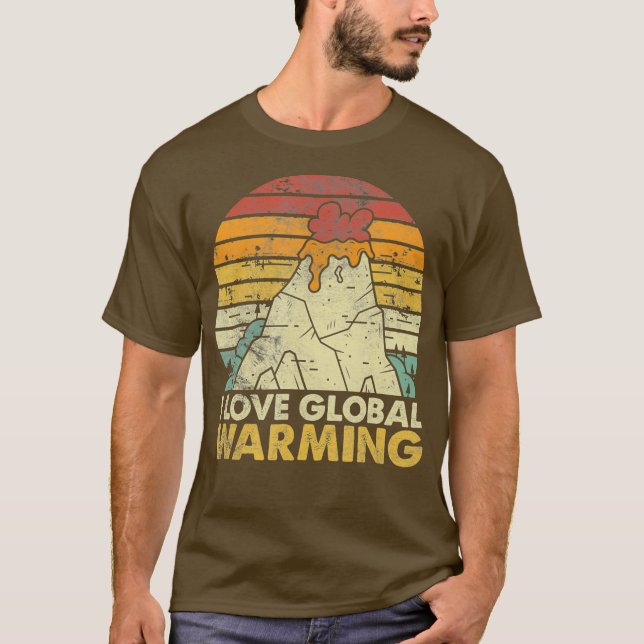 Camiseta Me encanta el calentamiento global y divertida ant (Anverso)