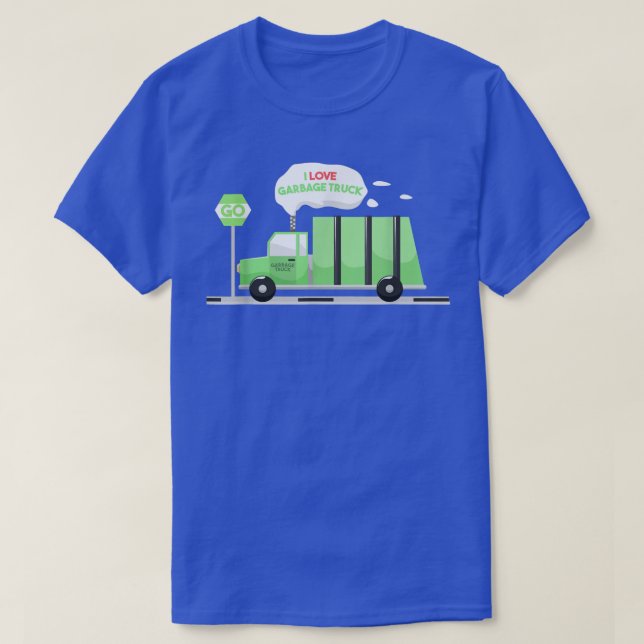 Camiseta Me encanta el camión de basura niños camioneros ca (Diseño del anverso)