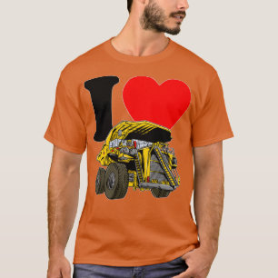Camiseta me encanta el camión de volcado