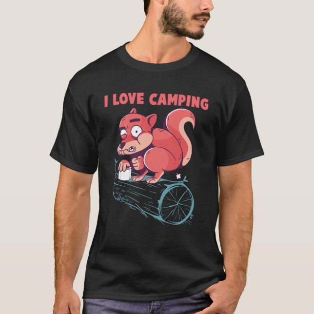Camiseta Me encanta el campamento al aire libre de Camping  (Anverso)