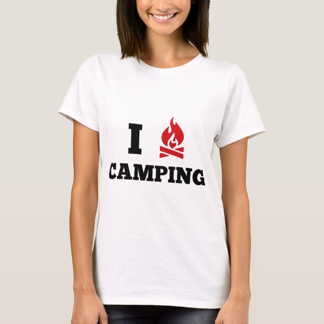 Camiseta Me encanta el camping (Anverso)