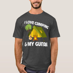 Camiseta Me encanta el camping y mi festival de música guit