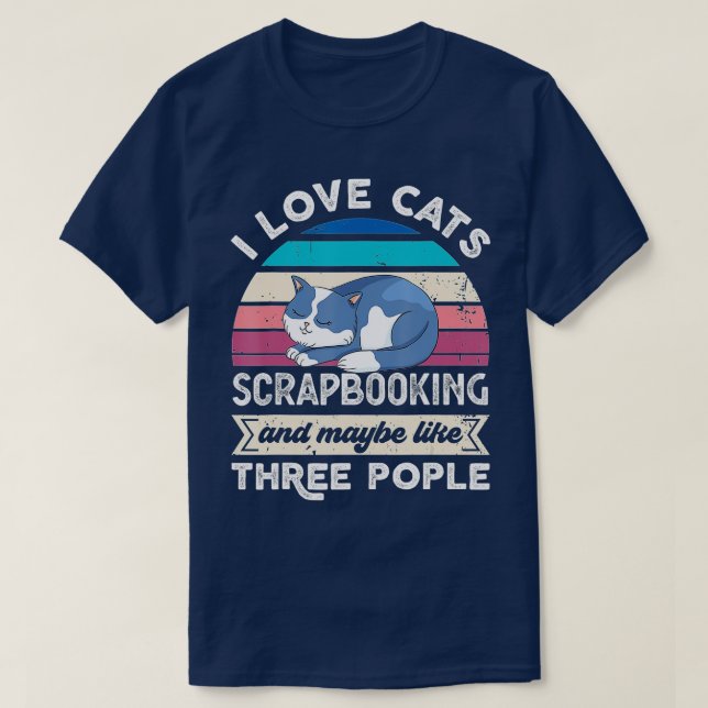 Camiseta Me encanta el Cats Scrapbooking y me gustan las Tr (Diseño del anverso)