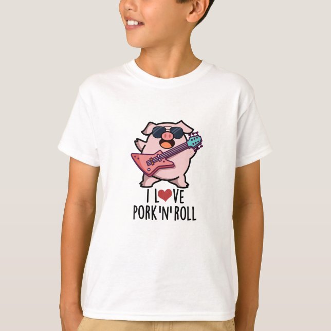 Camiseta Me Encanta El Cerdo Y El Rollo Funny Music Pig Pun (Anverso)