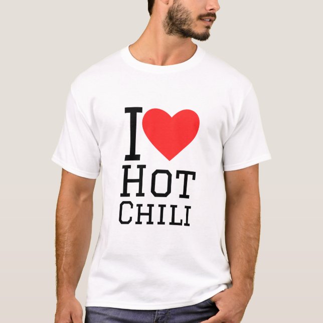 Camiseta Me encanta el chile caliente (Anverso)