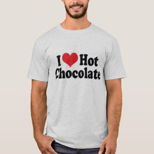 Camiseta Me encanta el chocolate caliente del corazón - Ama