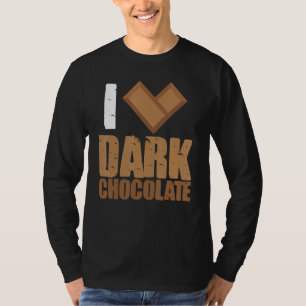 Camiseta Me Encanta El Chocolate Oscuro Bar La Leche De Cac