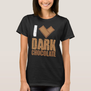 Camiseta Me Encanta El Chocolate Oscuro Bar La Leche De Cac