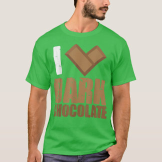 Camiseta Me Encanta El Chocolate Oscuro Bar La Leche De Cac