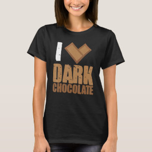 Camiseta Me Encanta El Chocolate Oscuro Bar La Leche De Cac