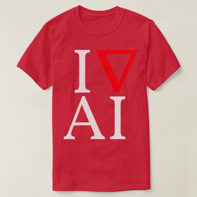 Camiseta Me encanta el contraste de inteligencia artificial (Diseño del anverso)
