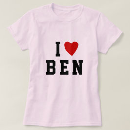 Camiseta Me encanta el corazón 3 letras personalizado nombr