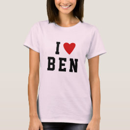 Camiseta Me encanta el corazón 3 letras personalizado nombr