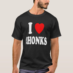 Camiseta Me Encanta El Corazón Chonks Chubby Big Cat Kitty 