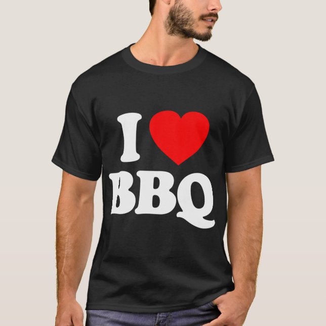 Camiseta Me encanta el corazón de barbacoa (Anverso)