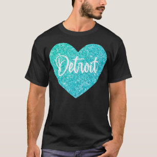 Camiseta Me encanta el corazón de Detroit Michigan en Estad