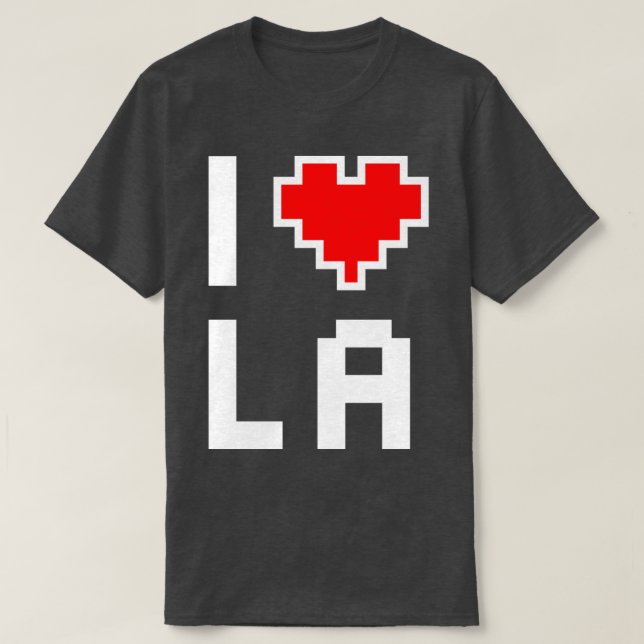 Camiseta Me encanta el corazón de LA Pixel para Louisiana g (Diseño del anverso)
