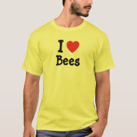Me encanta el corazón de las abejas personalizado