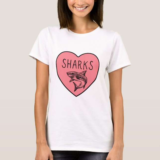 Camiseta Me encanta el corazón de los SHARKS (Anverso)