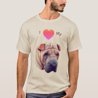 Camiseta Me encanta el corazón de mi perro Shar Pei