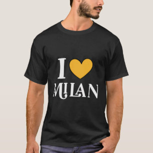 Camiseta Me encanta el corazón de Milán Italia