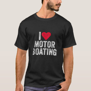 Camiseta Me encanta el corazón de navegación en lancha moto