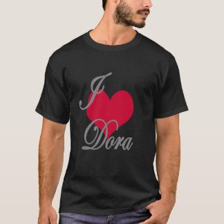 Camiseta Me encanta el corazón Dora Oscuro
