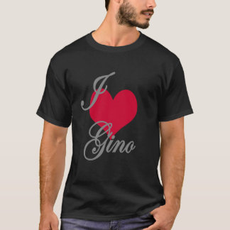 Camiseta Me encanta el corazón Gino oscuro