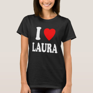 Camiseta Me Encanta El Corazón Laura Cute Pareja Esposa