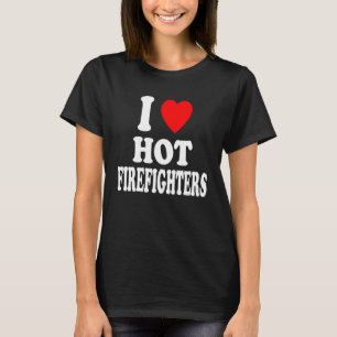 Camiseta Me encanta el corazón los bomberos bomberos bomber