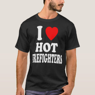 Camiseta Me encanta el corazón los bomberos bomberos bomber