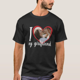 Camiseta Me encanta el corazón mi novia personalizado foto