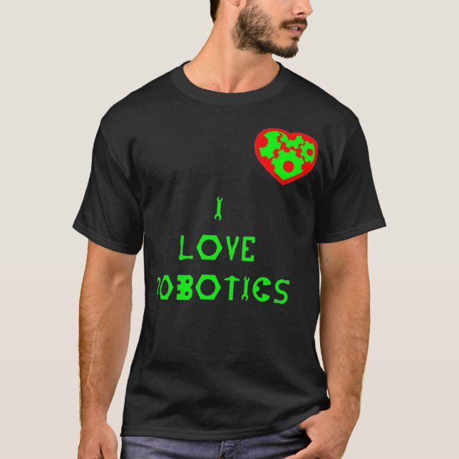 CAMISETA ME ENCANTA EL CORAZÓN ROBÓTICO (Anverso)