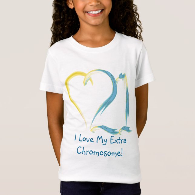 Camiseta Me encanta el cromosoma 21 (Anverso)