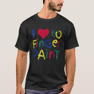 Camiseta Me Encanta El Dedo Pintar Pintando Pareja Cuta