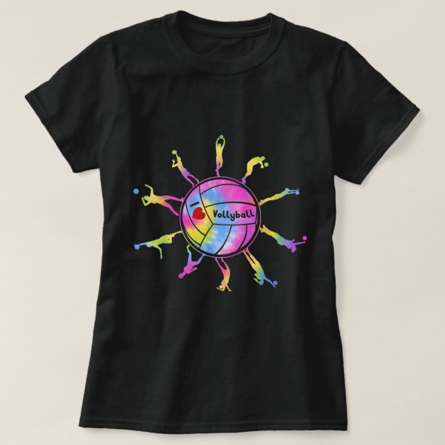 Camiseta Me Encanta El Deporte De Voleibol, Azar A Los Vent (Diseño del anverso)