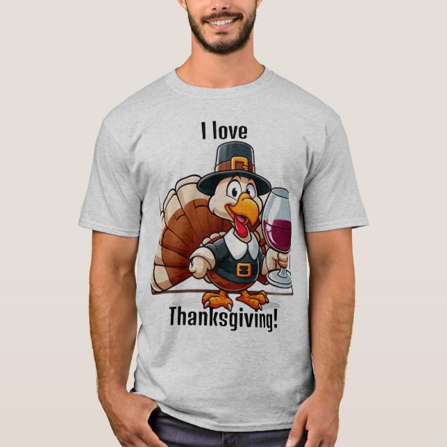 Camiseta ¡Me encanta el día de Acción de Gracias! (Anverso)