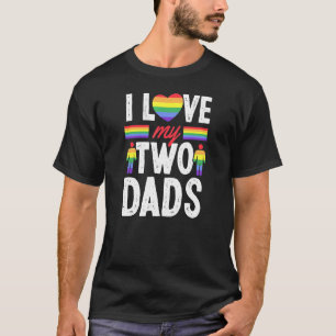 Camiseta Me Encanta El Día De Mis Dos Padres Gay Padres De