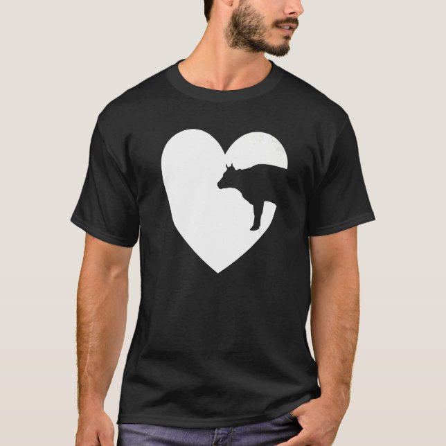Camiseta Me encanta el Día de San Valentín de Bovinos Bovin (Anverso)