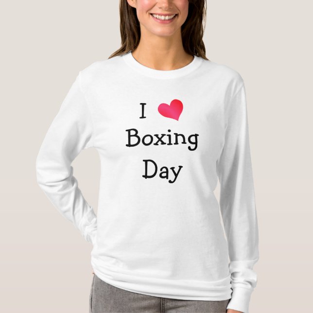 Camiseta Me encanta el día del boxeo (Anverso)